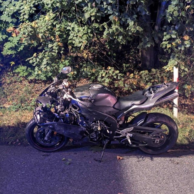 Śmiertelny wypadek w Pyskowicach – motocyklista nie żyje