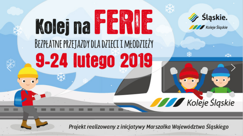 Koleje Śląskie w ferie będą bezpłatne dla dzieci i młodzieży!