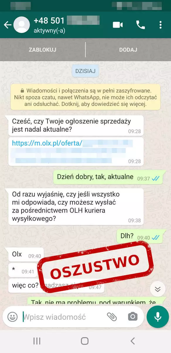 Pyskowiczanin stracił 9000 tysięcy złotych przez oszustów na OLX i... swoją nieuwagę / KMP Gliwice
