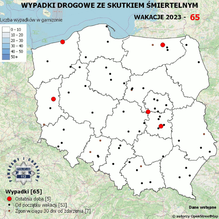 Ruszyła 5 edycja projektu „Wypadki drogowe ze skutkiem śmiertelnym – Wakacje 2023''