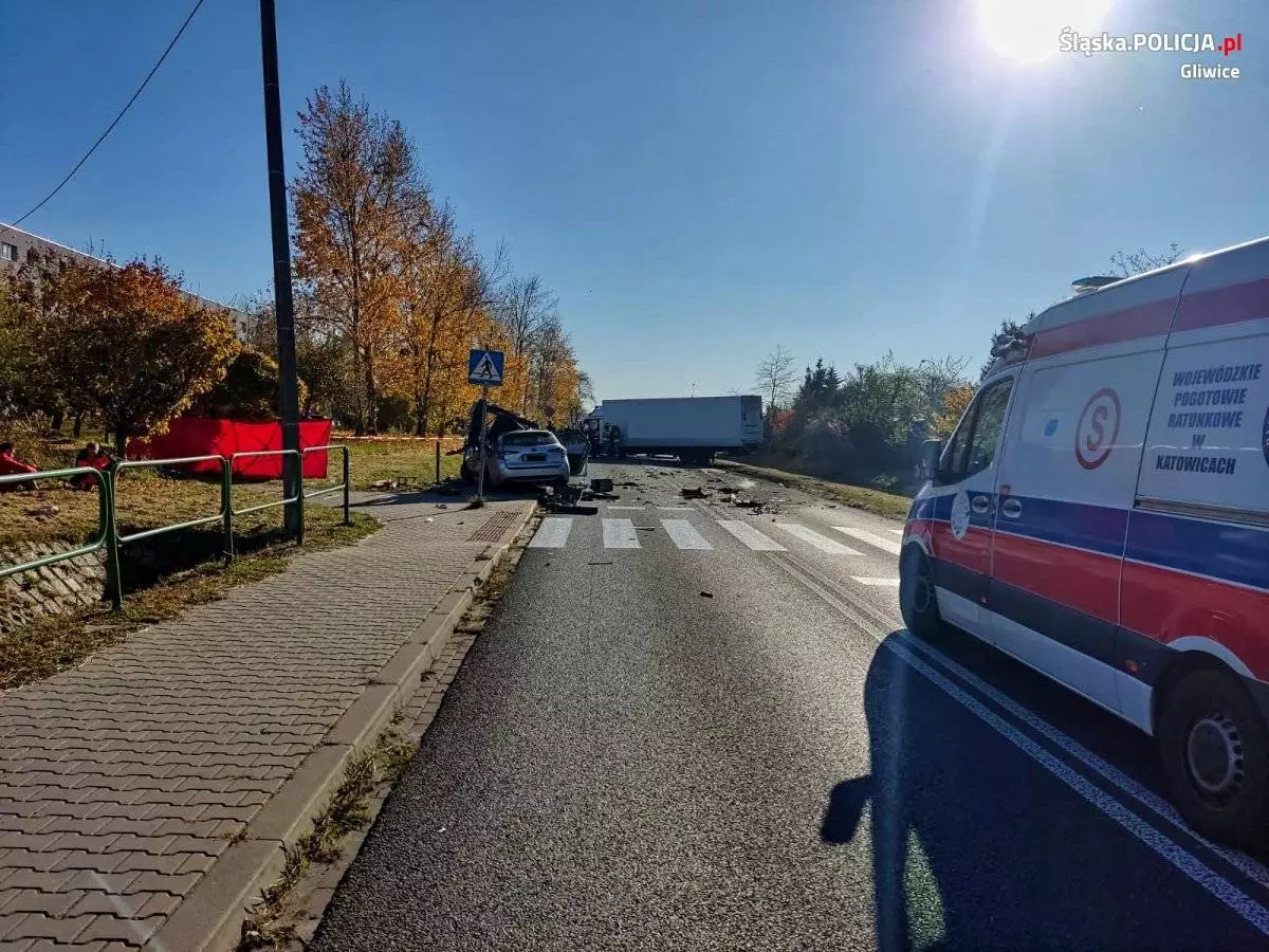 Tragiczny wypadek na ul. Poznańskiej w Pyskowicach