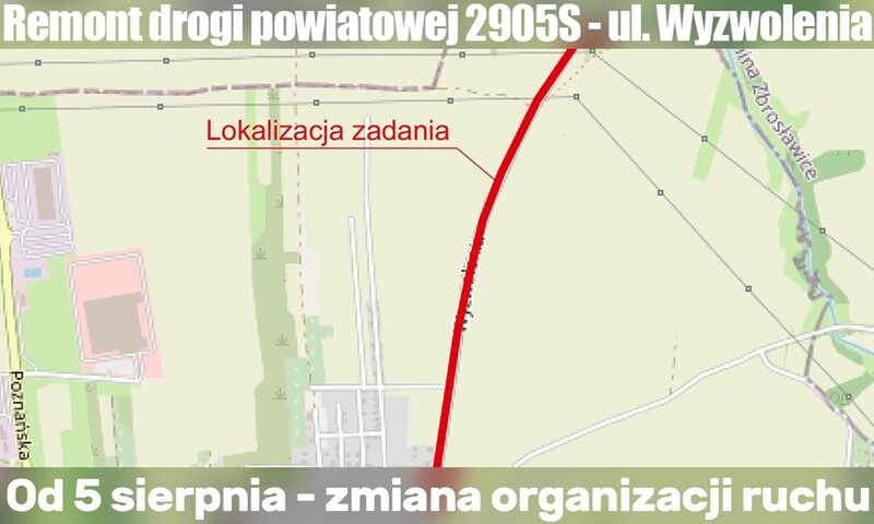 Tymczasowa organizacja ruchu na ul. Wyzwolenia
