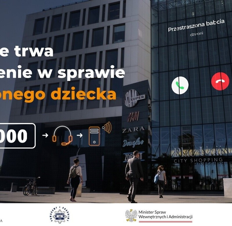 Właśnie trwa połączenie w sprawie zaginionego dziecka